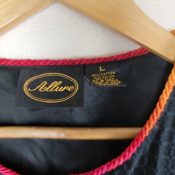 Allure Womens Maximalist Wearable Art Houses Embroidered Blazer Jacket size L - Picture 11 of 13